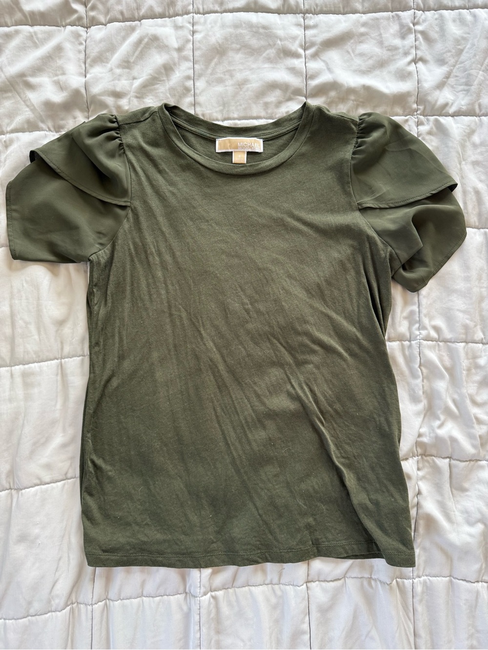Michael Kors Olive Green Crewneck Tee